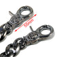 DK Medieval Skull Symbol Biker Trucker Key Jean Wallet Chain (18/22) SLV BLK CS57M