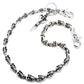 DoubleK Skull Axe Pendant Heavy Biker Trucker Key Jean Wallet Chain (22.5/28.5") Silver Black CS59