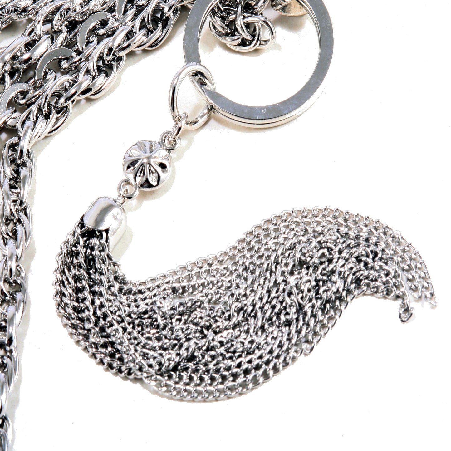 DK 3 Line Combo Link Classic Biker Key Jean Wallet Chain (24.5") Silver CS60