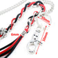 DK 2 Row Link Black Red Suede EMO Biker Keychain Key Jean Wallet Chain (24.5") CS64