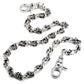 DK Multi Skull Gothic EMO Biker Trucker Key Jean Wallet Chain (22/27.5) Silver CS77