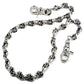 DK Multi Skull Gothic EMO Biker Trucker Key Jean Wallet Chain (22/27.5) Silver CS77