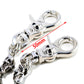 DK Multi Skull Gothic EMO Biker Trucker Key Jean Wallet Chain (22/27.5) Silver CS77