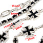 DK Cross Mark 3 Line Biker Trucker Key Jean Wallet Chain (23.5") Silver CS78