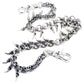 DK Claw Pendant Ring EMO Biker Trucker Key Jean Wallet Chain (28") SLV/BLK CS79MLT