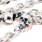 DK Multi Skull Connect EMO Biker Trucker Key Jean Wallet Chain CS80 (22/26.5") SLV BLK CS80MLT
