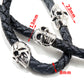 DK Skull Leather String EMO Biker Trucker Key Jean Wallet Chain (29") Silver CS83