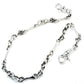 DKSkull Bone EMO Biker Trucker Key Jean Wallet Chain (28") SLV/BLK CS85