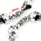 DK EMO Skull Connect Classic Biker Trucker Key Jean Wallet Chain (21/28.5") SLV/BLK NCS34