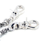 DK EMO Skull Connect Classic Biker Trucker Key Jean Wallet Chain (21/28.5") SLV/BLK NCS34