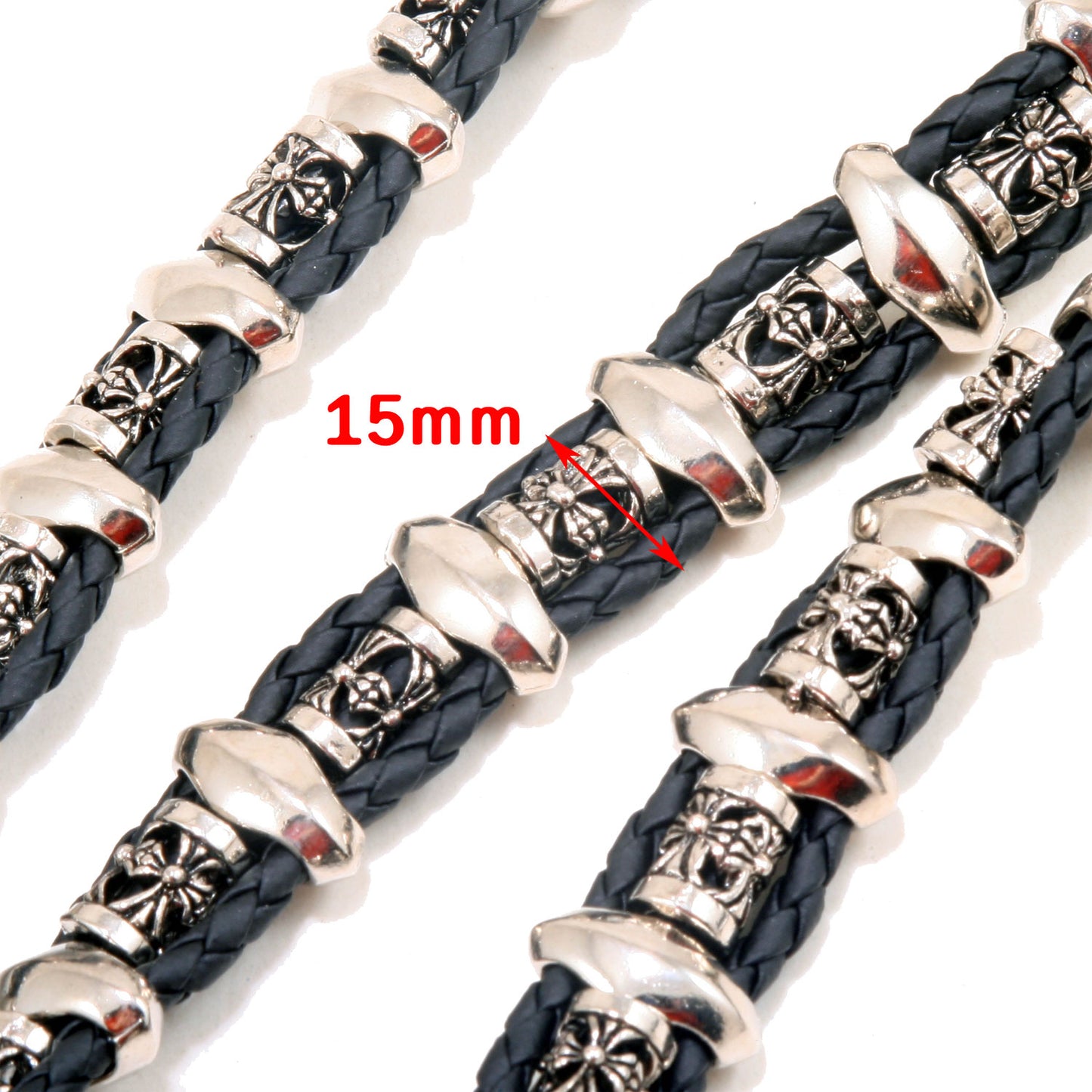 Big Skull Hook Leather Biker Trucker Key Jean Wallet Chain (28") Black NCS50