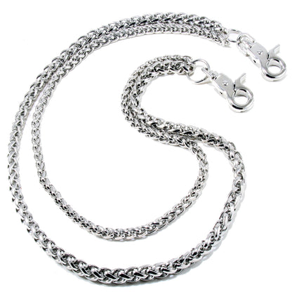 DK Double Roof Durable Basic Biker Trucker Key Jean Wallet Chain (24") SLV,BLK CS138MLT