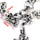 DK Skull Tongue Biker Trucker Keychain Key Jean Wallet Chain (22/27") SLV/BLK NCS74