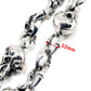 DK Skull Tongue Biker Trucker Keychain Key Jean Wallet Chain (22/27") SLV/BLK NCS74