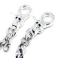 DK Skull Tongue Biker Trucker Keychain Key Jean Wallet Chain (22/27") SLV/BLK NCS74