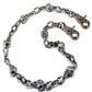 DK Skull Tongue Biker Trucker Keychain Key Jean Wallet Chain (22/27") SLV/BLK NCS74