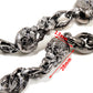 DK Skull Tongue Biker Trucker Keychain Key Jean Wallet Chain (22/27") SLV/BLK NCS74