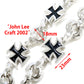 DK Heavy Cross Trucker Biker Key Jean Wallet Chain (22/28.5") Silver NCS95