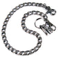 DK EMO Simple Strong Basic Biker Trucker Key Jean Wallet Chain (20" / 30") SLV/BLK CS108T