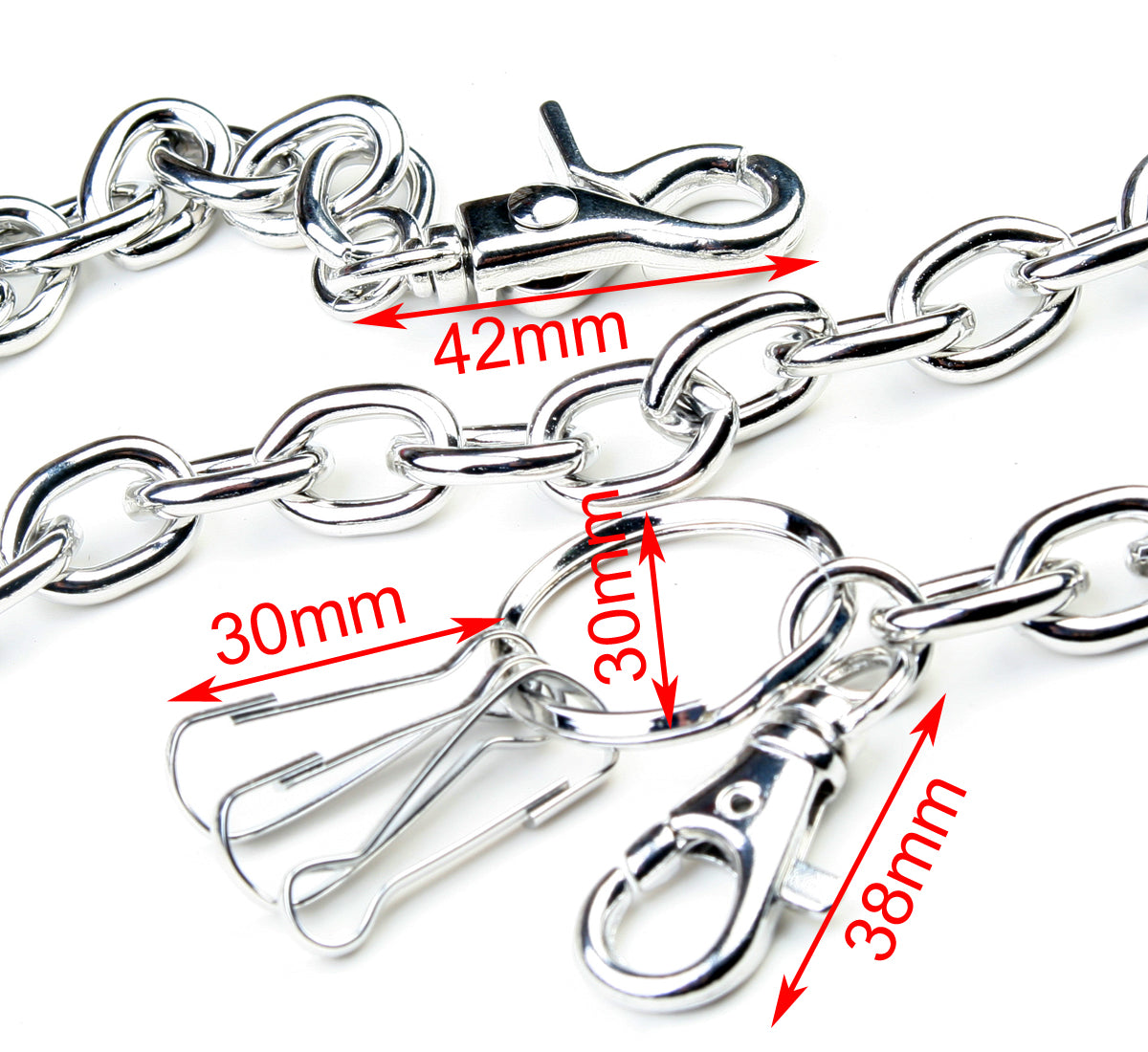 DK Basic Simple Strong Biker Trucker Key Jean Wallet Chain (20"/29.5") CS15MLT