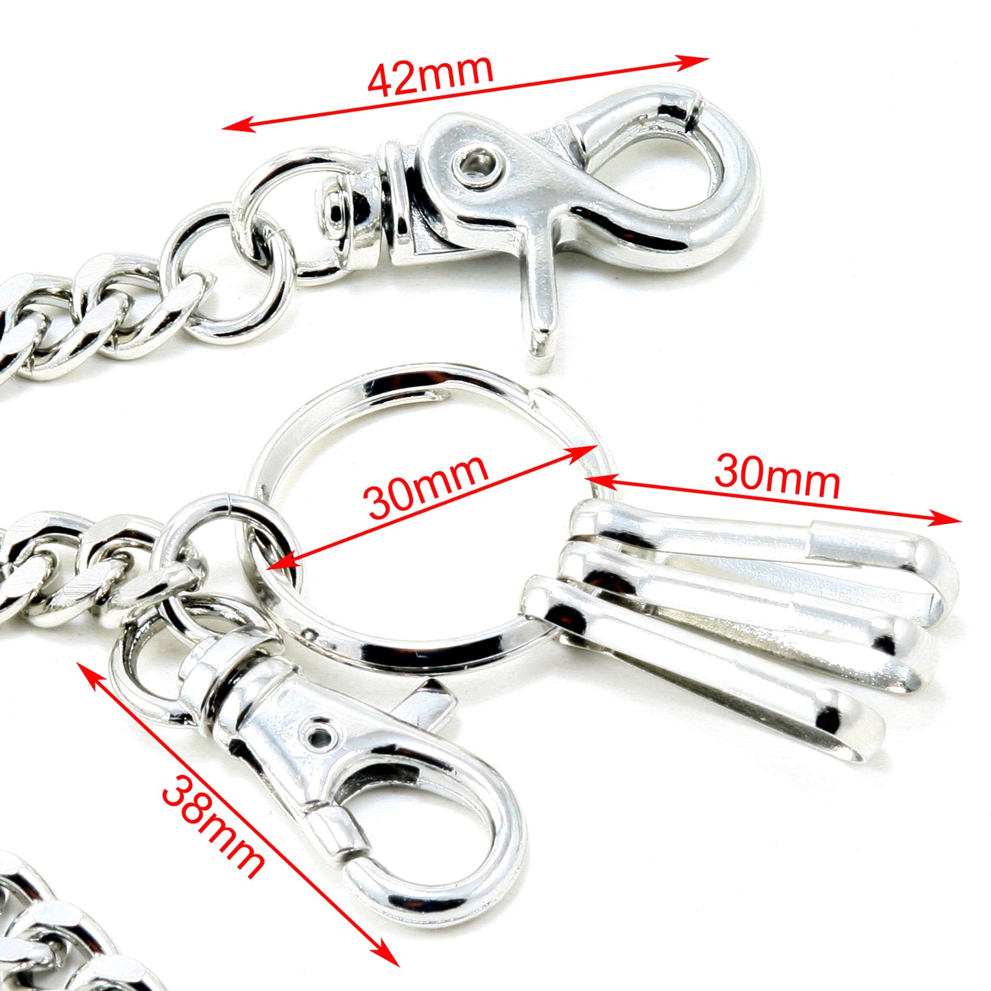 DK Basic Strong Leash Biker Trucker Key Jean Wallet Chain (17"/21") CS146MLT