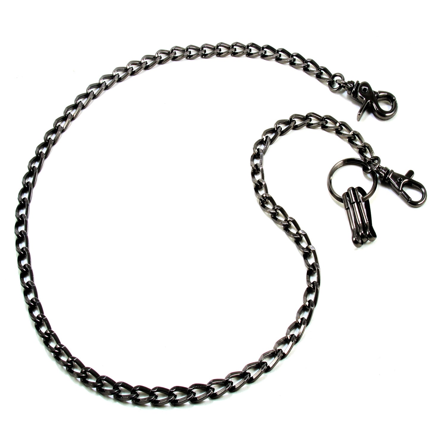 DK Marble Simple Strong Classic Biker Key Jean Wallet Chain (22"/30") SLV/BLK/BRN CS24MLT