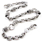 DK 2 Lion's Head Attached Biker Trucker Key Jean Wallet Chain (26.5") Silver CS23