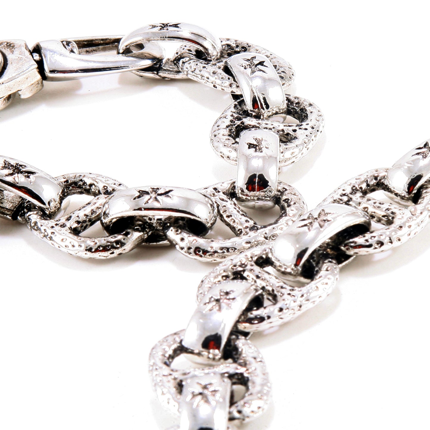 DK 2 Lion's Head Attached Biker Trucker Key Jean Wallet Chain (26.5") Silver CS23