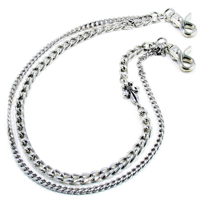 DK 2 Roof Strong Biker Trucker Key Jean Wallet Chain (23.5") SLV/BLK SYC41MLT