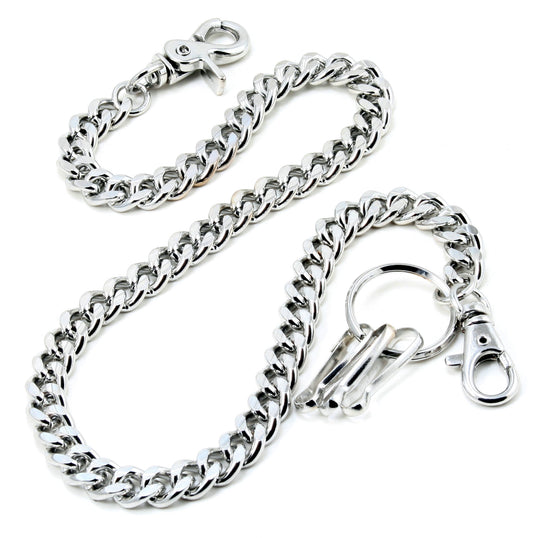 DK EMO Thick Basic Biker Trucker Keychain Key Jean Wallet Chain (23") BRN,SLV,BLK CS150MLT