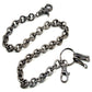 DK EMO Water Drop Simple Strong Biker Trucker Key Jean Wallet Chain (23") SLV/BLK CS159MLT