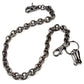 DK EMO Water Drop Simple Strong Biker Trucker Key Jean Wallet Chain (23") SLV/BLK CS159MLT
