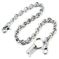DK EMO Water Drop Simple Strong Biker Trucker Key Jean Wallet Chain (23") SLV/BLK CS159MLT