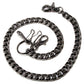 DK EMO Strong Basic Leash Heavy Linked Jeans Wallet Key Chain (23") SLV/BLK CS149MLT