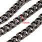DK EMO Strong Basic Leash Heavy Linked Jeans Wallet Key Chain (23") SLV/BLK CS149MLT