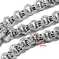 DK Small Ring Roof Simple Trucker Biker Jean Key Wallet Chain (23")SLV/ BLK CS155MLT