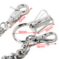 DK Small Ring Roof Simple Trucker Biker Jean Key Wallet Chain (23")SLV/ BLK CS155MLT