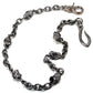 DK EMO Hook Clip Skull Biker Trucker Key Jean Wallet Chain (27.5") SLV/BLK CS28MLT