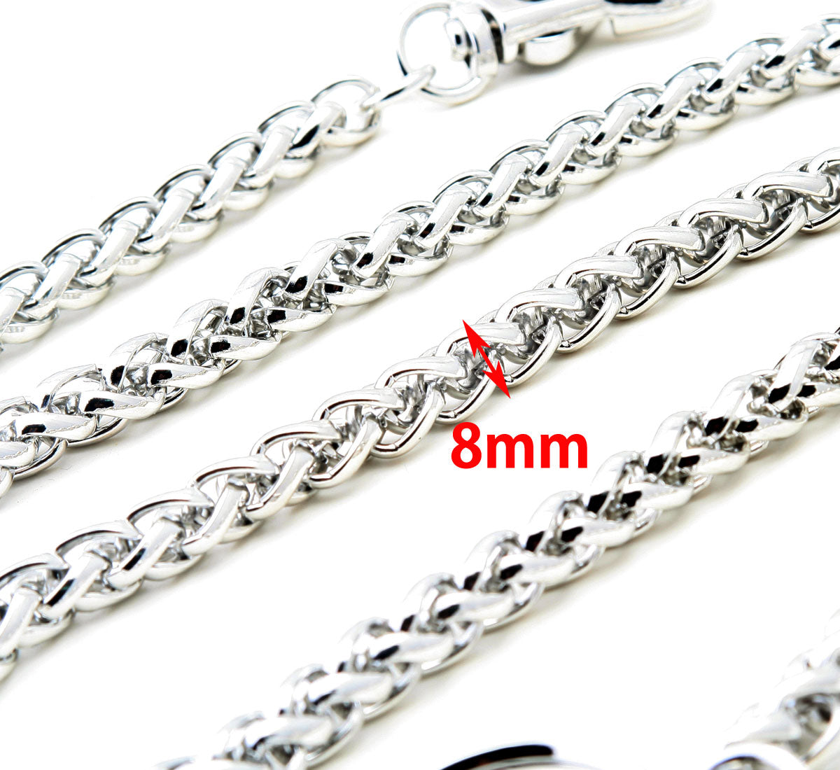 DK Basic Simple Strong Biker Trucker Key Jean Wallet Chain SLV,BLK,BRN CS39MLT