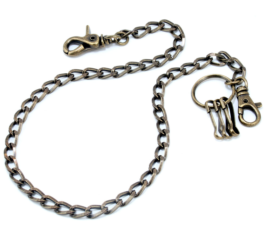DK Marble Simple Strong Classic Biker Key Jean Wallet Chain (22"/30") SLV/BLK/BRN CS24MLT