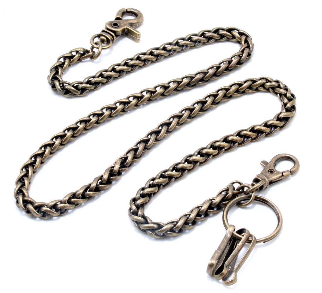 DK Basic Simple Strong Biker Trucker Key Jean Wallet Chain SLV,BLK,BRN CS39MLT