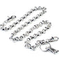 DK Long Heavy Ring Cross Biker Trucker Key Jean Wallet Chain (29.5") Silver CS43