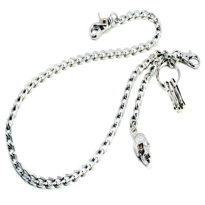 DK Strong Basic Skull Flat EMO Biker Trucker Key Jean Wallet Chain (26.5") CS91MLT