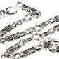 DK Cross Pendant Skull Biker Trucker Key Jean Wallet Chain (25.5") Silver CS82