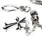 DK Cross Pendant Skull Biker Trucker Key Jean Wallet Chain (25.5") Silver CS82