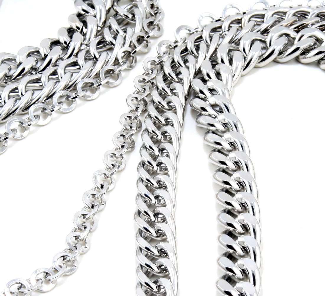 DK 3 Roof emo Classic Biker Trucker Keychain Key Jean Wallet Chain (21") Slv NCS71