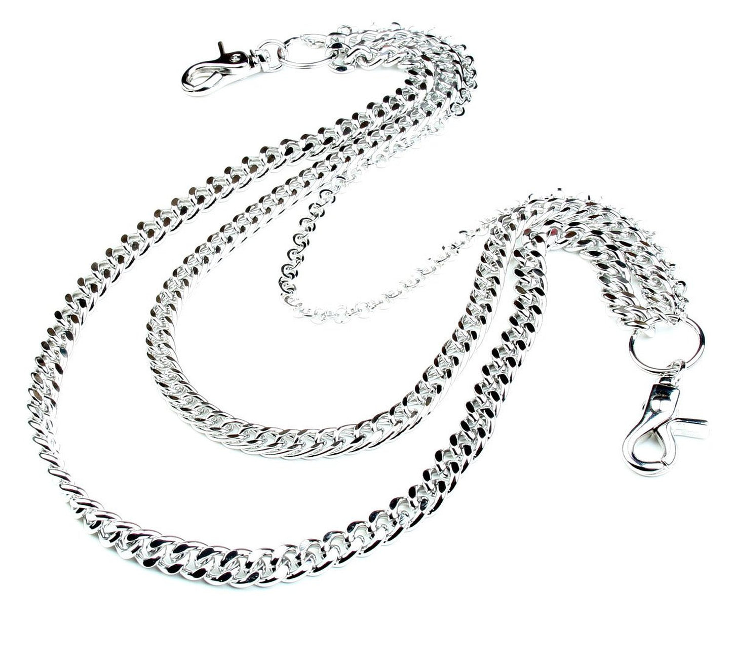 DK 3 Roof emo Classic Biker Trucker Keychain Key Jean Wallet Chain (21") Slv NCS71